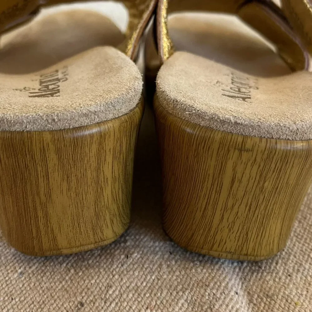 Alegria Woman's Linn Embroidered Bohemia Hippie Wedge Sandals Sz 10.5-11 - Picture 4 of 9